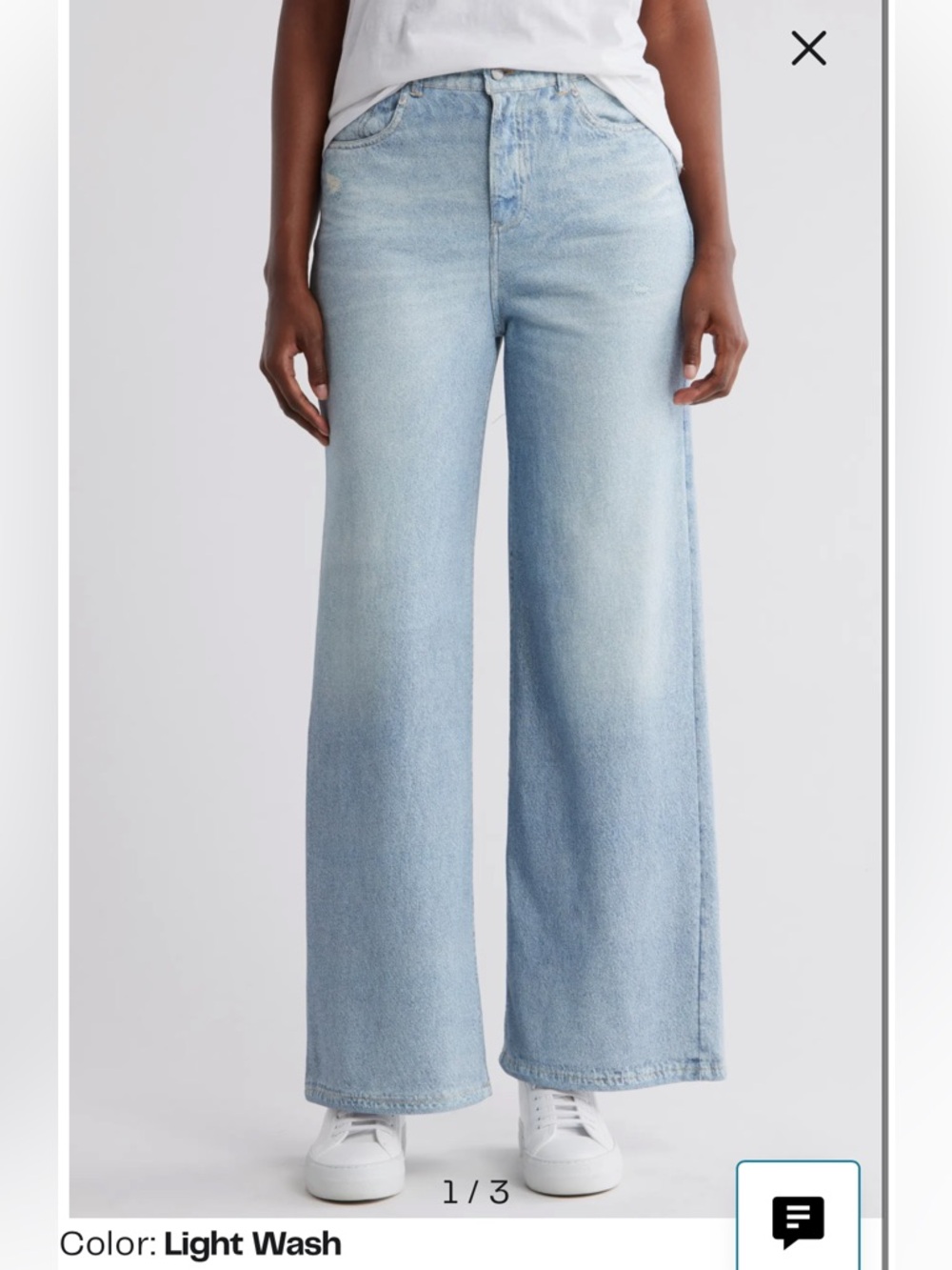 Mirage Denim Printed French Terry Wide Leg Pants
ECRU